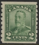 1928 Canada SG.287 2c green coil stamp U/M (MNH)