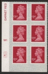 U2942 £1.42 deep rose-red 2B  M20L  cyld. W1  grid position R3 C1   SBP s/L DLR  U/M (MNH)