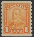 1928 Canada SG.286 1c orange coil mounted mint