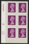U2920  1p  2B deep crimson   M12L  cyld. D2  grid position R3 C1   DLR  U/M (MNH)