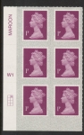 U2920  1p deep crimson M18L Cyld. W1  grid position  R1 C2  SBP s/L  Walsall/ISP  U/M (MNH)