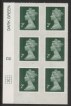 U2921  2p 2B deep green M14L  cyld. D2  grid position R3  C2  DLR  U/M (MNH)