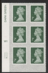 U2921  2p 2B deep green M21L  cyld. W1  grid position R1  C3  SBP s/L  Walsall  U/M (MNH)