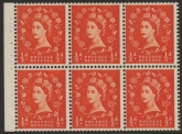 SB14 Crowns.  6x½d,  graphite lines. wmk. upright perf  I (good perfs) U/M (MNH)