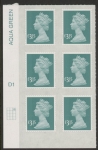 U2968  £3.15 dull blue-green M15L Cyld. D1  grid position  R1 C3  plain   DLR  U/M (MNH)