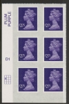 U2957 £2.25  deep violet  M16L cyld. D1 grid position R2 C1 SBP plain  DLR U/M (MNH)