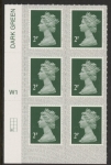 U2921  2p 2B deep green M19L  cyld. W1  grid position R4  C1 SBP  s/L  Walsall  U/M (MNH)