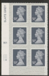 U2925  50p 2B  slate M19L  Cyld.  W1  grid position  R4 C2 SBP s/L Walsall  U/M (MNH)