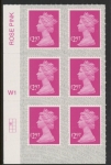 U2965 £2.97 rose pink M20L Cyld W1  grid position R2C1  SBP s/L Walsall U/M (MNH)