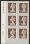 U2934 £1 bistre brown 2B  M18L  cyld. W1  grid position R1 C2   SBP  L/s  Walsall  U/M (MNH)