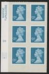 U2956 £2.15 turquoise M14L cyld. D1 grid position R4 C2   U/M (MNH)