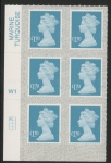 U2952 £1.70 turquoise M21L cyld. W1 grid position R1 C1 SBP s/L  Walsall.  U/M (MNH)