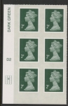 U2921  2p 2B deep green M12L  cyld. D2  grid position R2  C2 DLR  U/M (MNH)