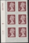 U2922 5p dull red brown M21L Cyld W1  grid position R1  C1  SBP L/s Walsall. U/M (MNH)