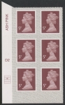 U2922  5p dull red-brown M17L Cyld. D2  grid position R2 C2  SBP L/s  DLR  U/M (MNH)