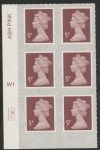 U2922  5p dull red-brown M18L Cyld. W1  grid position R2 C2  SBP L/s  Walsall/ISP  U/M (MNH)