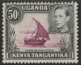 1938 KUT SG.144 50c purple & black Perf 13 mounted mint