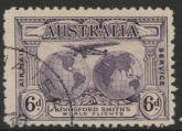 1931  Australia  SG.123  Kingsford Smith 6d violet.  'Air Mail Service' Used