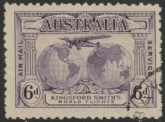 1931  Australia  SG.123  Kingsford Smith 6d violet.  'Air Mail Service' Used