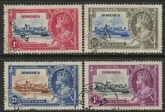 1935 Dominica SG.92-5 KGV Silver Jubilee Set of 4 values Used