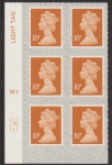 U2923 10p dull orange M19L Cyld W1  grid position R2 C2  SBP  L/s  Walsall U/M (MNH)