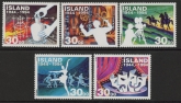 1994 Iceland SG.823-7 Independence of Art & Culture Set of 5 values U/M (MNH)