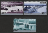 2005 Iceland SG.1110-1 Bridges Set of 3 values U/M (MNH)
