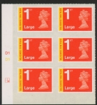 U3050 1st Large 'Signed For'  Cyld D1 x 3 MA13  grid  R2 C2  DLR U/M (MNH)