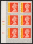 U3049 1st orange & yellow RM signed for. M20L  Cylinder W1 W1  grid R1 C1   SBP s/L Walsall  U/M (MNH)