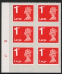 U3002  1st Large. vermilion  M15L  cyld. D1  grid position R2  C2    DLR  U/M (MNH)
