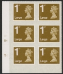 U2978  1st Large. gold  (no date code) cyld. D1  grid position R1  C1  DLR  U/M (MNH)