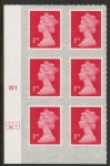 U2998  1st brt scarlet 2B  M20L  SBP  s/L   Cyld. W1  grid position  R2 C2 Walsall  U/M (MNH)