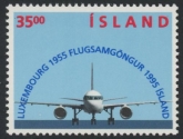 1995 Iceland SG.850 Air Link Luxembourg U/M (MNH)
