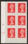 U2997  1st vermilion 2B  M14L   Cyld. D1  grid position  R1 C3  DLR  U/M (MNH)