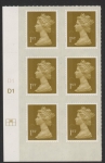 U2996  1st Gold 2B  M11L   Cyld. D1  grid position  R1 C2  DLR  U/M (MNH)