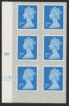 U2995  2nd blue CB  M19L  Cyld. W1. SB s/L.  grid position R1 C4   Walsall  U/M (MNH)