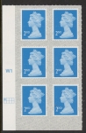 U2995  2nd blue CB  M20L  SBP   s/L  Cyld. W1  grid position  R1 C1  Walsall  U/M (MNH)
