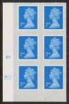 U2995  2nd blue CB  M16L  Cyld. D1     grid position  R1 C1   DLR.  U/M (MNH)