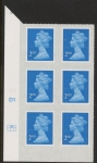 U2995  2nd blue CB  M17L  Cyld. D1    SBP plain.  grid position  R1 C2   DLR.  U/M (MNH)