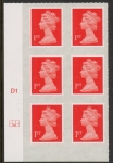 U2997  1st vermilion 2B  M16L   Cyld. D1  grid position  R2 C2  DLR  U/M (MNH)