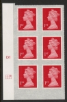 U2998  1st brt scarlet 2B  M17L  SBP s/L   Cyld. D1  grid position  R1 C3   DLR U/M (MNH)
