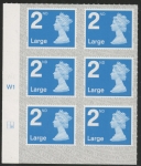 U3000  2nd Large. blue 2B  M20L cyld. W1  grid position R2  C2  SBP  L/s  Walsall  U/M (MNH)