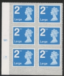 U3000  2nd Large. blue 2B  M20L cyld. W1  grid position R1  C2  SBP  L/s  Walsall  U/M (MNH)