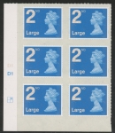 U3000  2nd Large. blue 2B  M14L cyld. D1  grid position  R1  C2  DLR  U/M (MNH)
