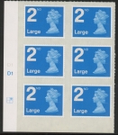 U2977  2nd Large. blue 2B  MAIL cyld. D1  grid position R1 C2   DLR  U/M (MNH)