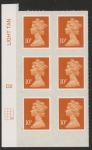 U2923 10p dull orange M12L Cyld D2  grid position R4 C3  DLR U/M (MNH)