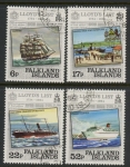 1984 Falkland Islands. SG.484-7  Lloyd's List. set 4 values. used (CTO)
