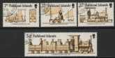 1985 Falkland Islands. SG.497-500 75th Anniversary of Camber Railway. set 4 values.  used (CTO)