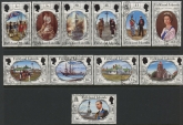 1982  Falkland Islands SG.439-49  150th Anniversary of British Administration.  set 11 values. used (CTO)