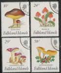 1987 Falkland Islands. SG.547-50.  Fungi  set 4 values. used (CTO)